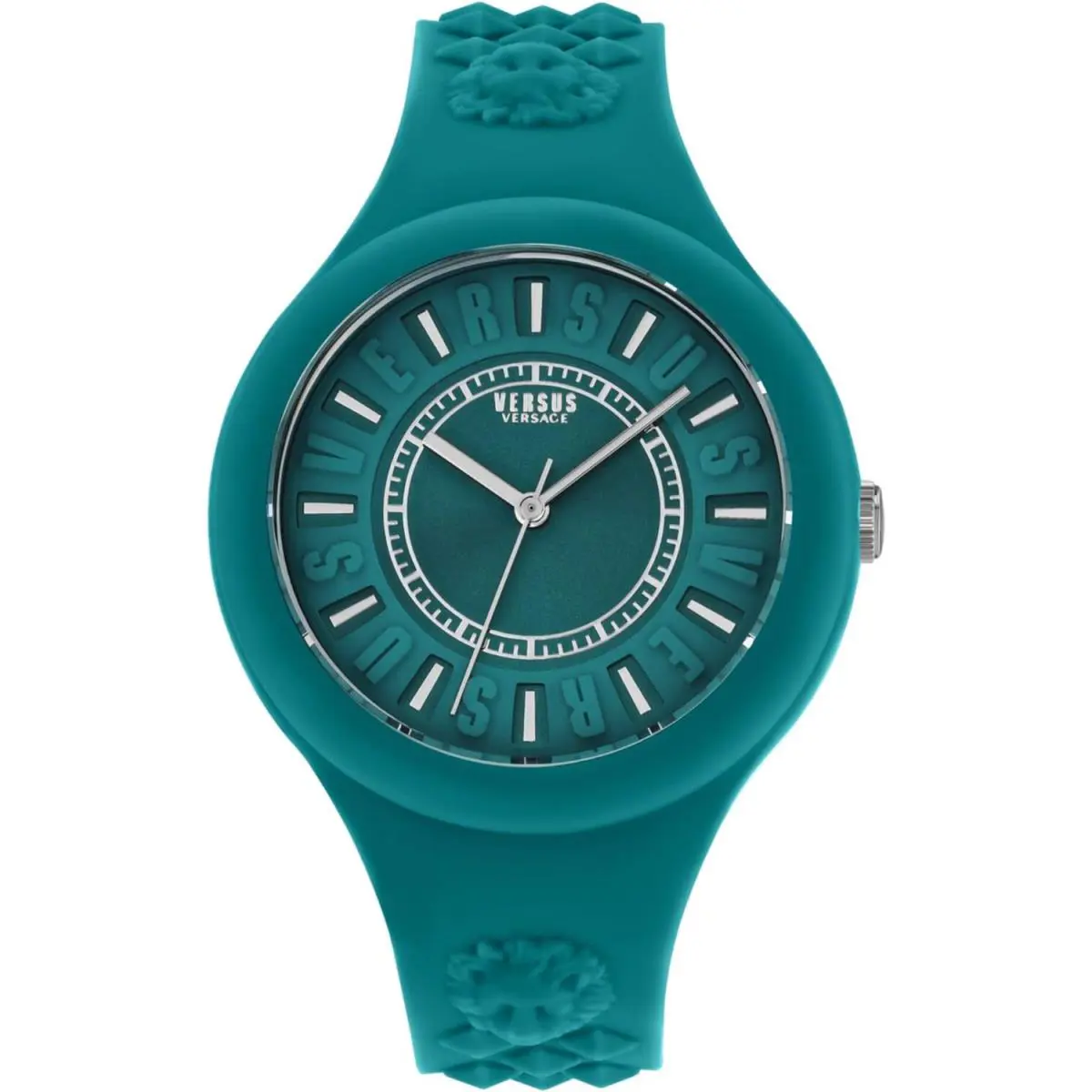 Versus Versace Womens Watch Fire Island Fashion Sporty Silicone Strap Green 39mm