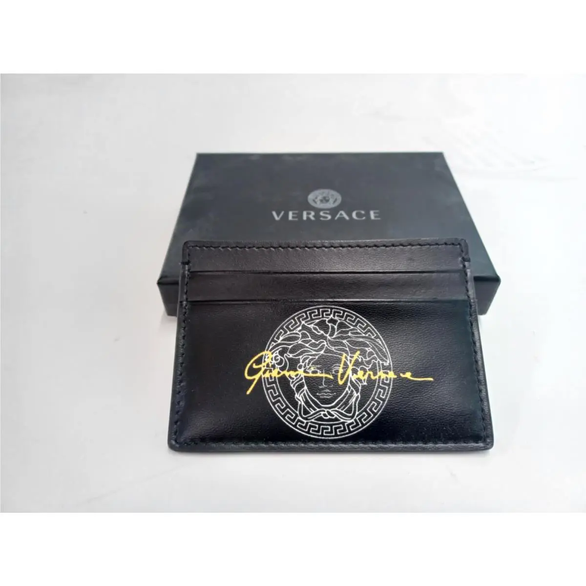 Versace Wallet Black Credit Card Holder