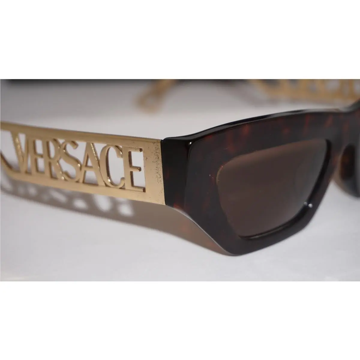 Versace Sunglasses Havana Gold Logo Brown VE4432U 108/73 53 145