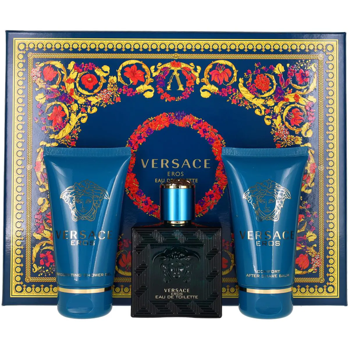 Eros by Versace For Men Set: Edt+after Shave Balm+shower Gel 1.7+1.7+1.7oz