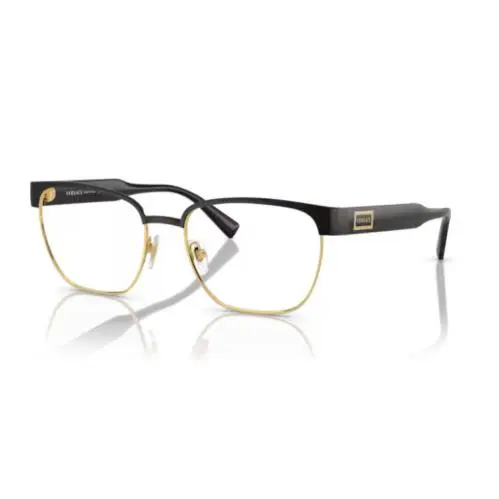 Versace 0VE1264 1436 Black/gold 54mm Soft Square Men`s Eyeglasses