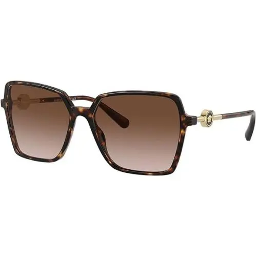 Versace VE 4396F 108/13 Havana Square Sunglasses Brown Gradient Lens