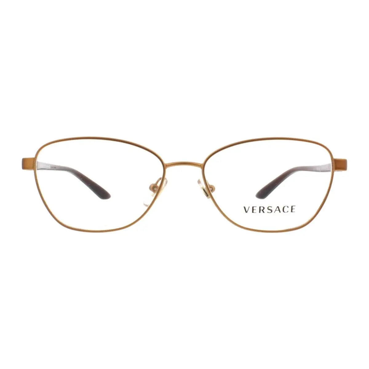 Versace Mod. 1221 1329 Brown Bronze Metal Eyeglasses Frame 52-15-135 Cat Eye