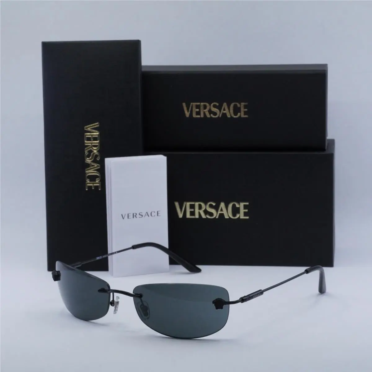 Versace VE2279 143687 Matte Black/dark Grey 60-18-135 Sunglasses