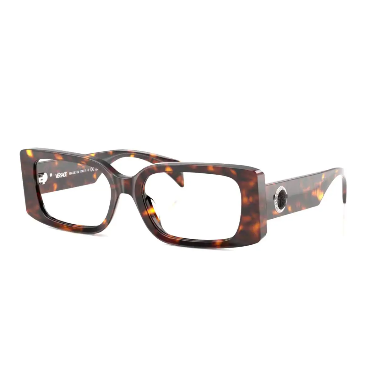 Versace Eyeglasses Mod. 3362-U 108 53-17 140 Havana Tortoise Silver Frames