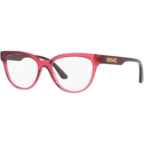 Versace VE 3315 5357 54mm Transparent Red Plastic Cat-eye Eyeglasses