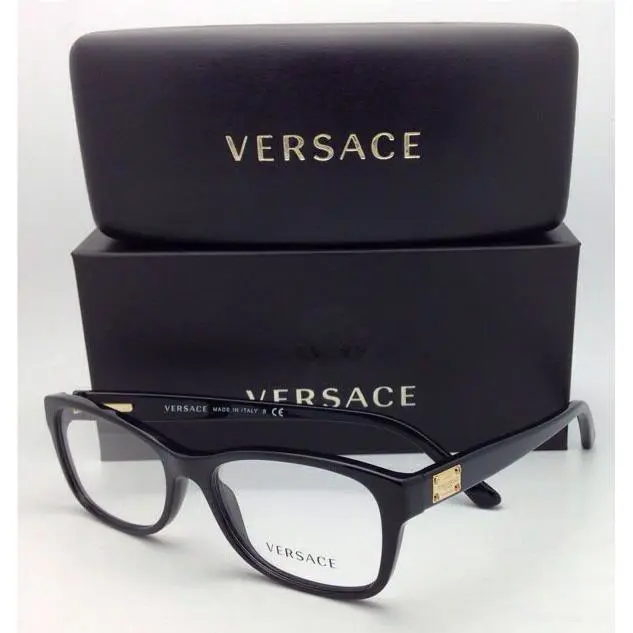 Versace Eyeglasses VE 3184 GB1 54-16 140 Black Frames with Demo Lenses