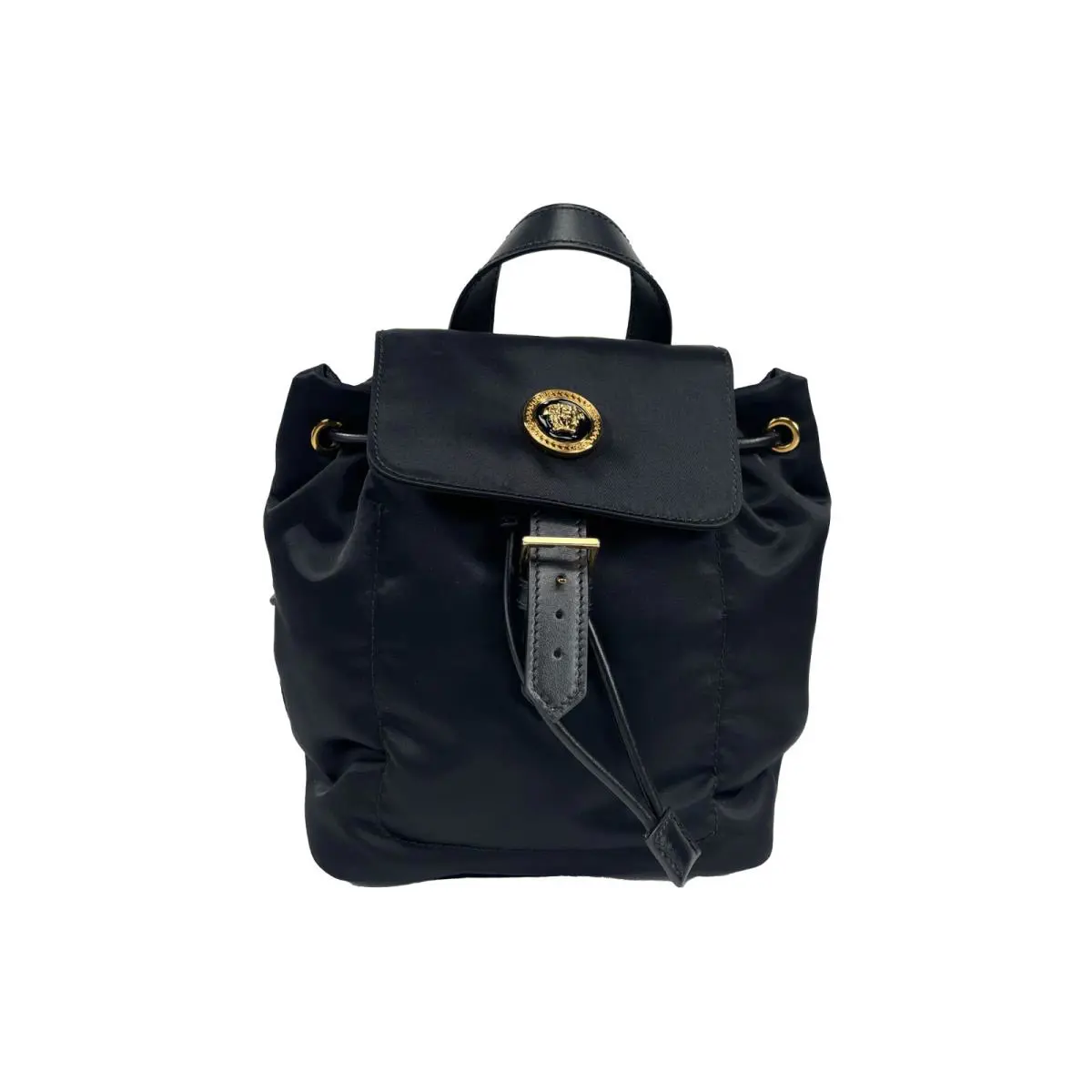 Versace Mini Nylon Medusa Drawstring Backpack Bag