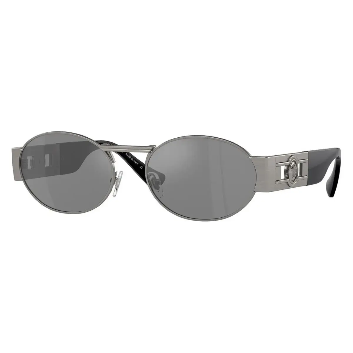 Versace VE2264 10016G Oval Gunmetal/gray Mirror 56 mm Men`s Sunglasses Frame