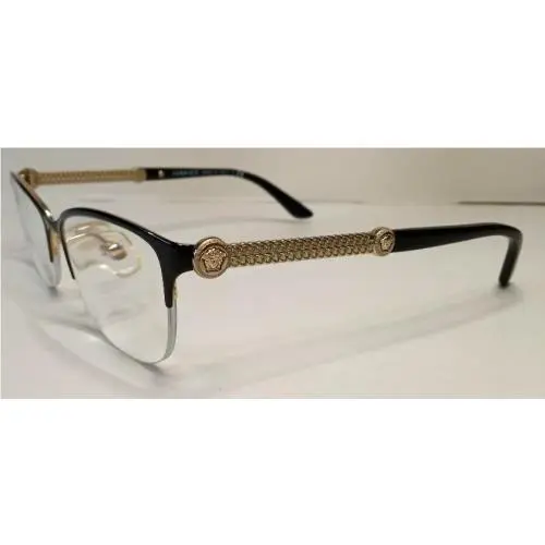 Versace 1228 1291 Eyeglass Frames Black / Gold 53□17 140 - - Authenticated