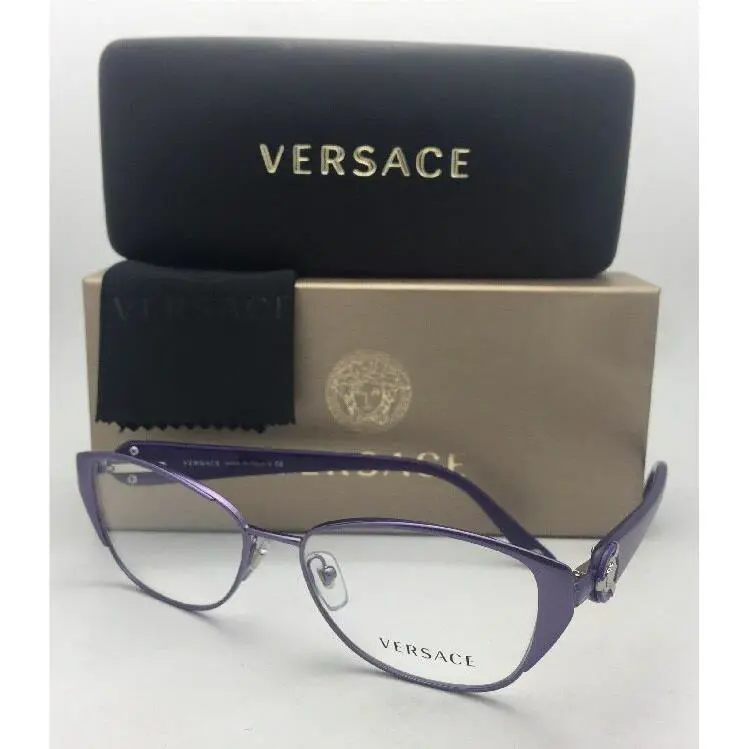 Versace Eyeglasses VE 1196 1317 53-15 135 Purple Frames with Medusa Logos