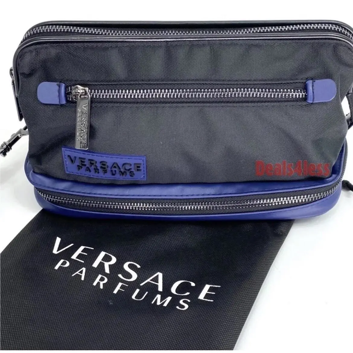 Versace Toiletry Case Travel Bag Mens Dopp Kit Pouch with Dust Bag
