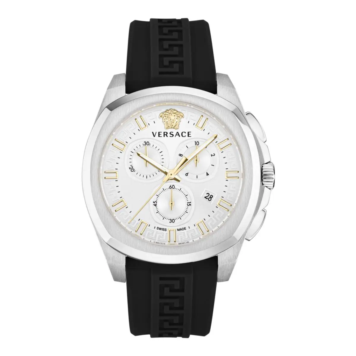 Versace Mens Stainless Steel 43mm Strap Fashion Watch