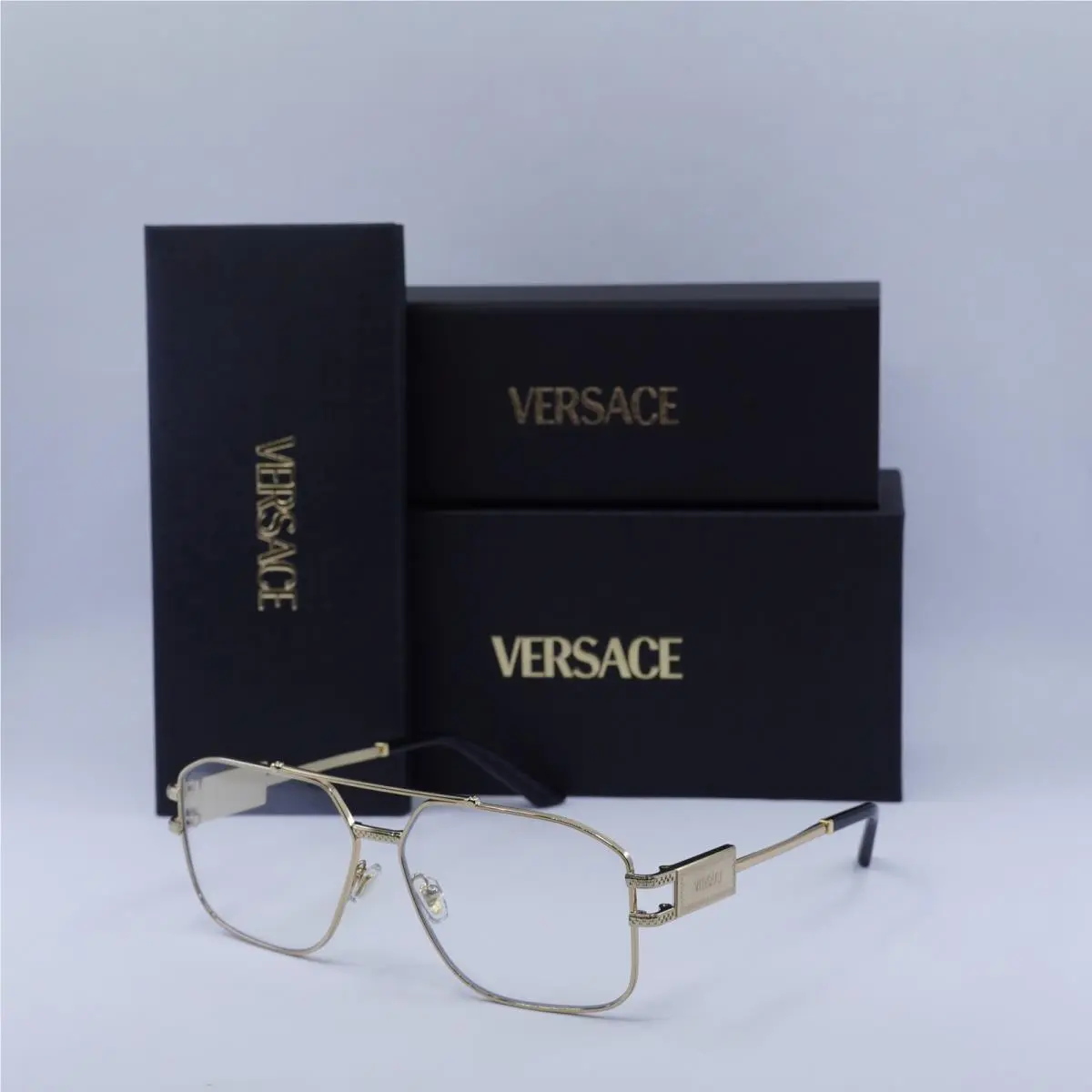 Versace VE1302 1002 Gold 59mm Eyeglasses - Frame: Gold, Lens: Clear Demo Lenses, Code: 1002