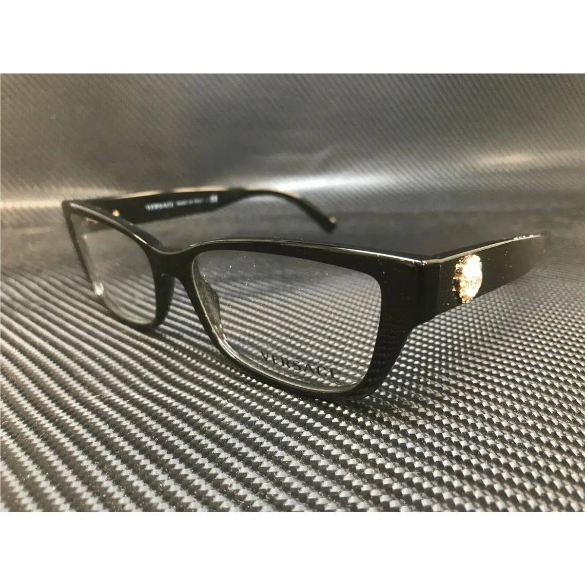 Versace VE3284B GB1 Black Demo Lens Women Rectangle Eyeglasses 54-15