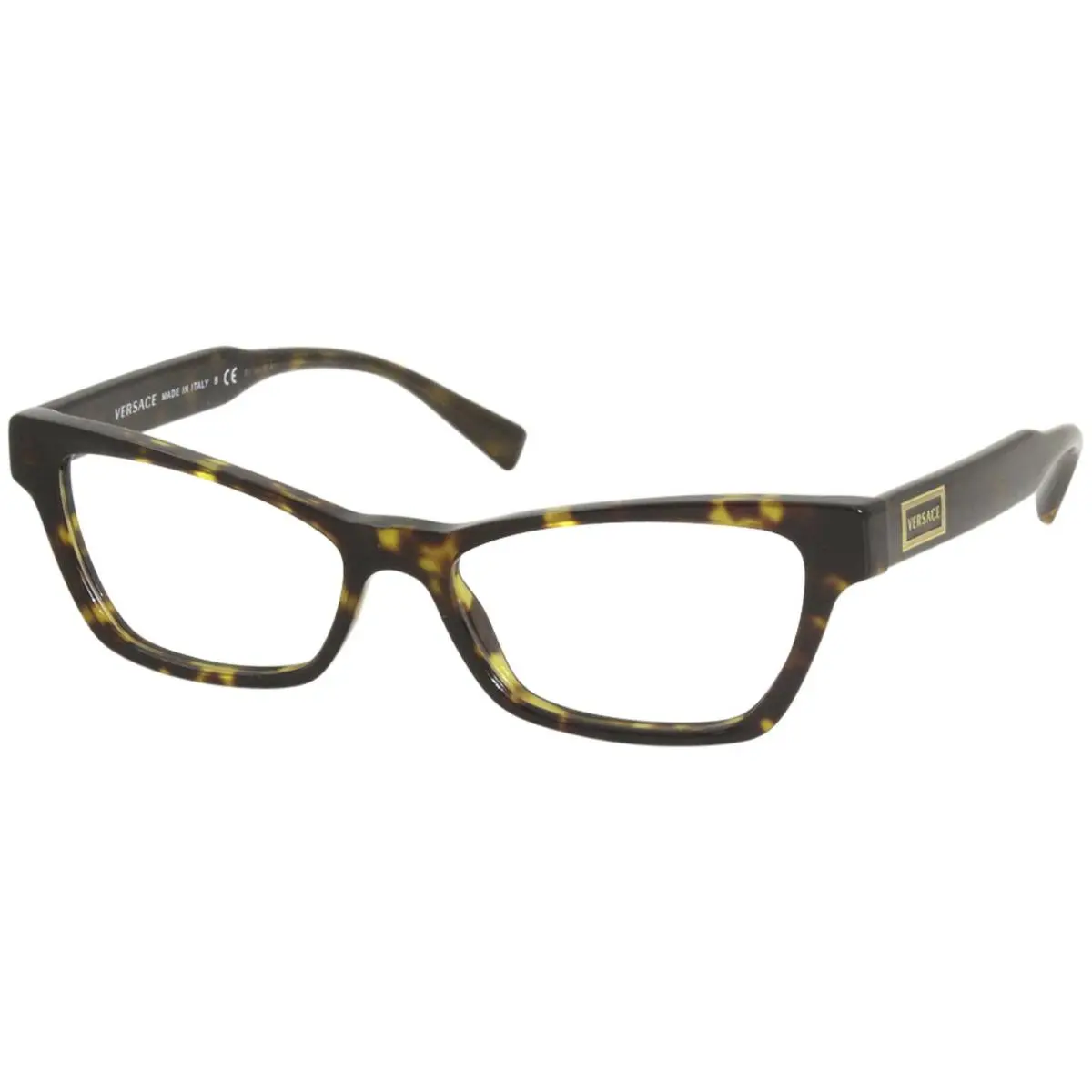 Versace 3275 108 Eyeglasses Women`s Dark Havana Full Rim Optical Frame 53mm