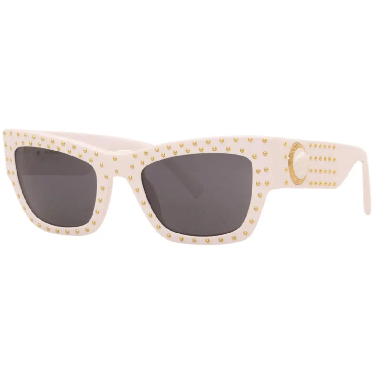 4358 401/87 Sunglasses Women`s White-gold/grey Gradient Lenses 52mm by Versace