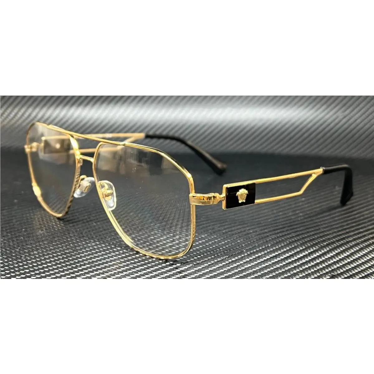 Versace VE1287 1002 Shiny Gold Men`s 57 mm Eyeglasses