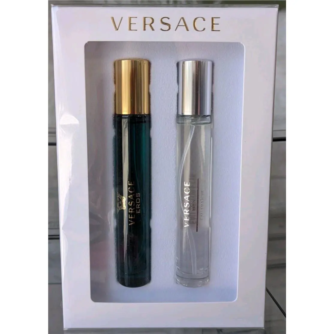 Versace Men’s Duo Set Eros Pour Homme Man Eau Fraiche Eau De Toilettes