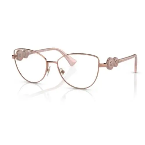 Versace 0VE1284 1412 Rose Gold Cat Eye 55MM Women`s Eyeglasses