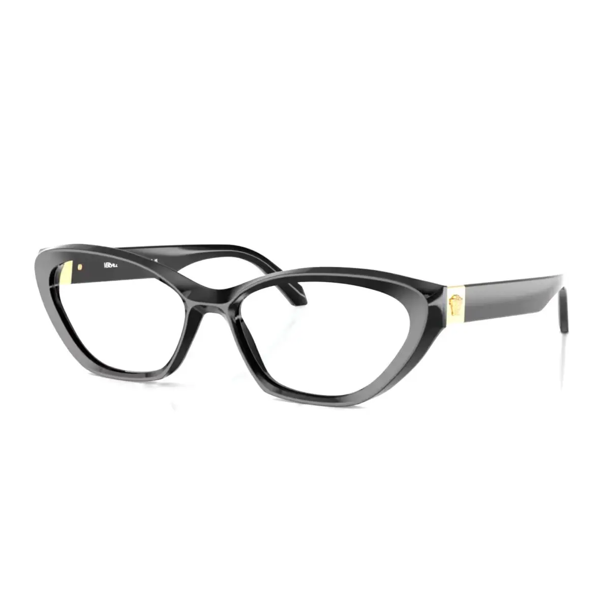 Versace Eyeglasses Mod. 3356 GB1 53-16 140 Black Gold Cat Eyes Frames