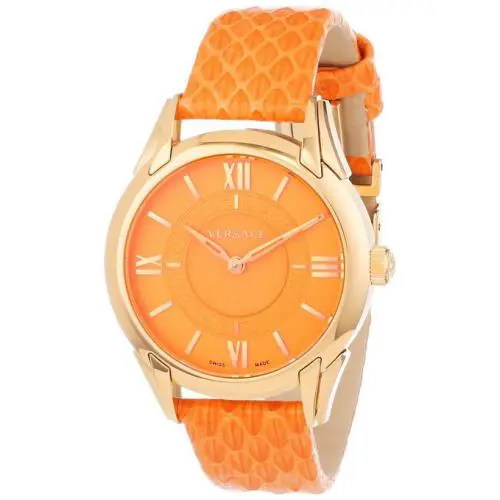 Versace Women`s VFF060013 Dafne Rose Gold Ion Plated Elaphe Design Watch