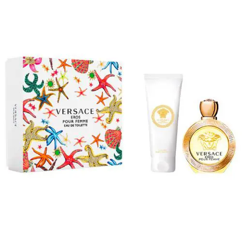 Versace Eros Pour Femme 2pc Gift Set 3.4oz B/l+ 3.4ozEDT Spy Large Bottle