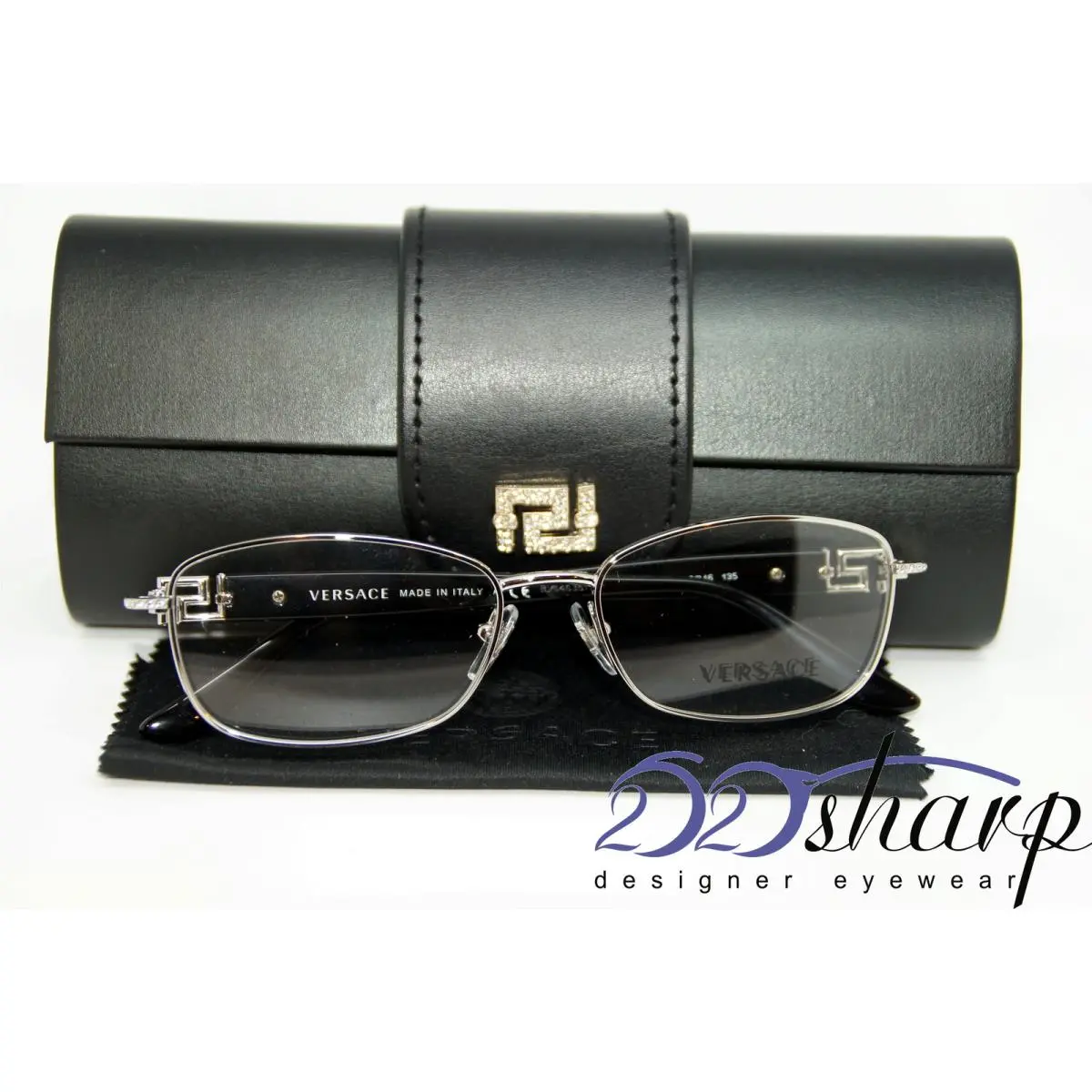 Versace Eyeglasses-versace 1226-B 1000 52 Silver