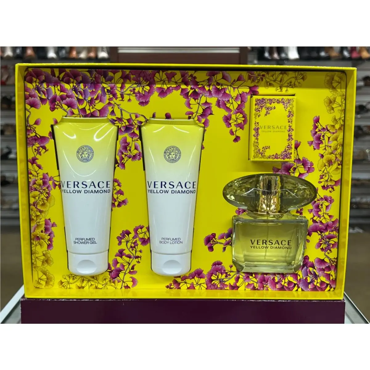 Versace Yellow Diamond by Versace 4 Piece Gift Set For Women Perfect Gift