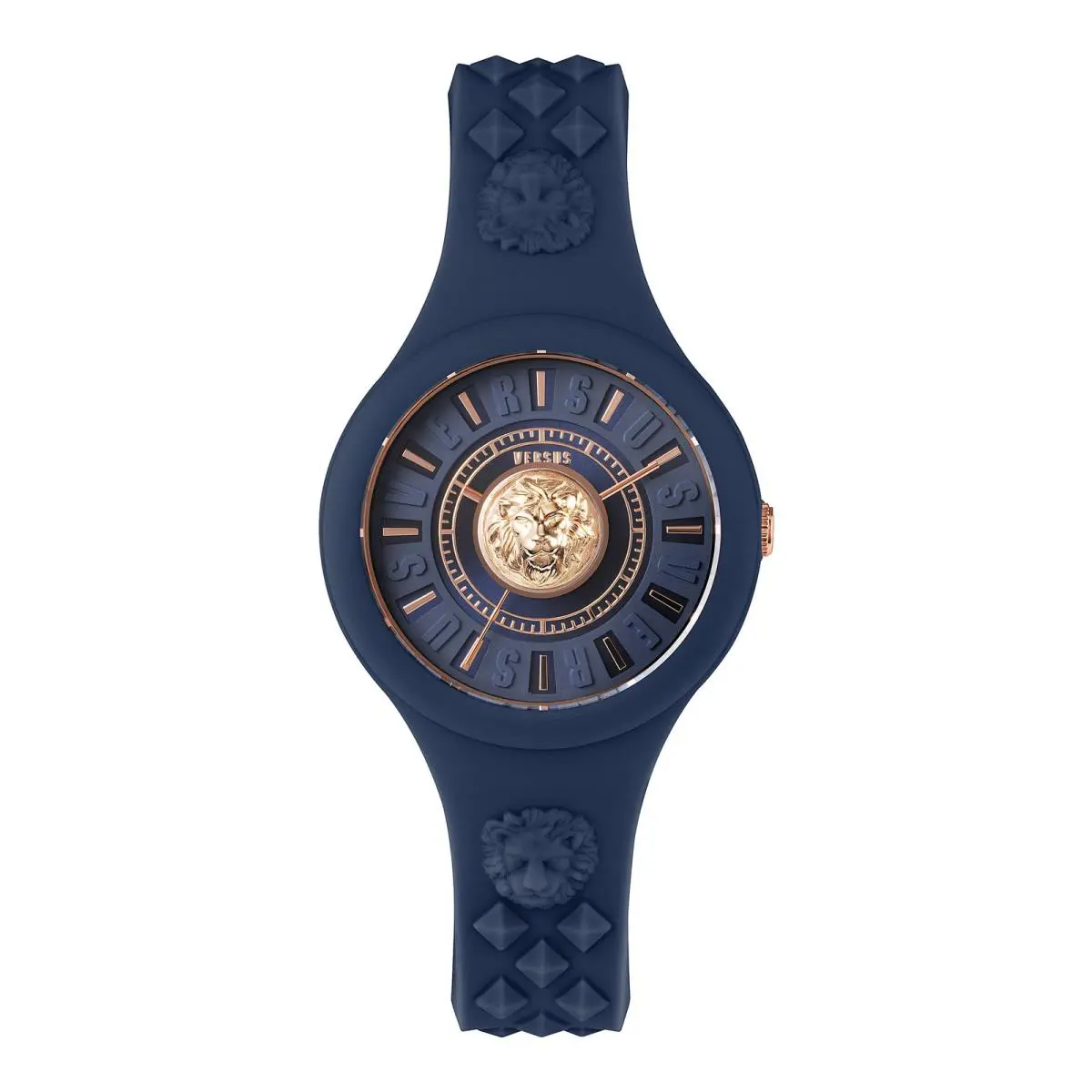 Versus Versace Womens Blue 39mm Strap Fashion Watch