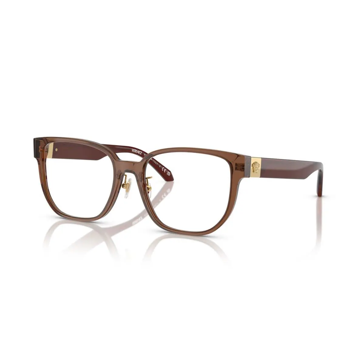 Versace Eyeglasses VE3360D 5028 54mm Dark Transparent Brown / Demo Lens