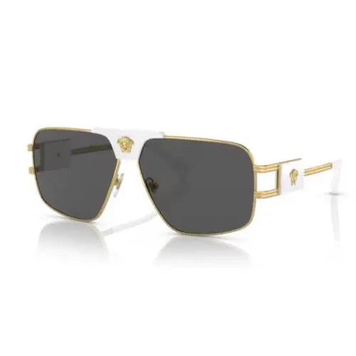 VE2251 147187 Gold/dark Grey Rectangular Men`s Sunglasses by Versace