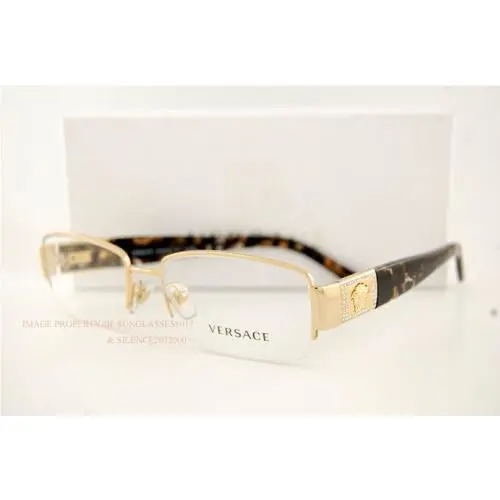 Versace Eyeglass Frames 1175B 1002 Gold For Women Size 53mm