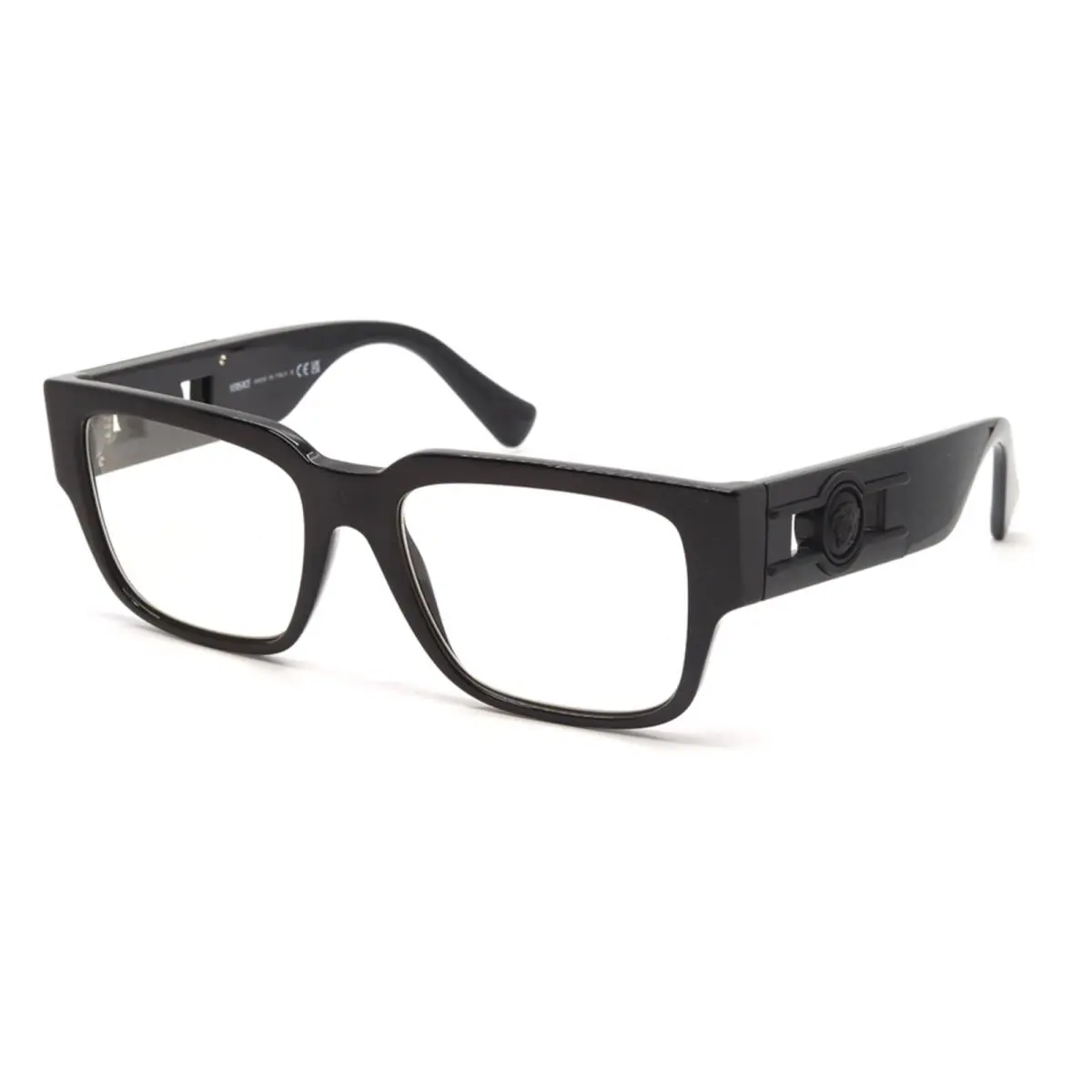 Versace Eyeglasses Mod. 3350 5360 53-18 140 Black Frames W/matte Black Logos