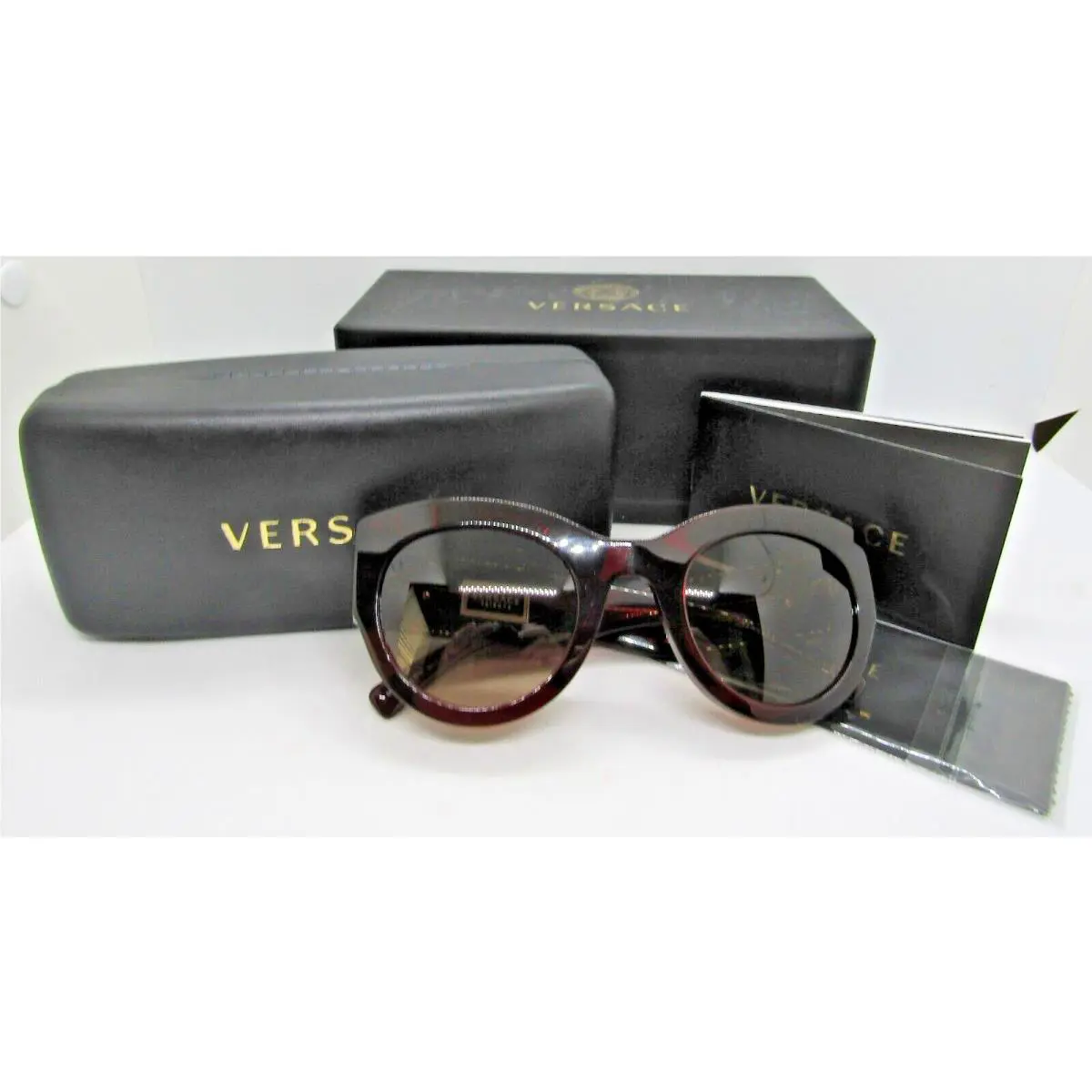 Versace Tribute Collection Ove 4353 Tortoise/grey BM Sunglasses Case Tags Box