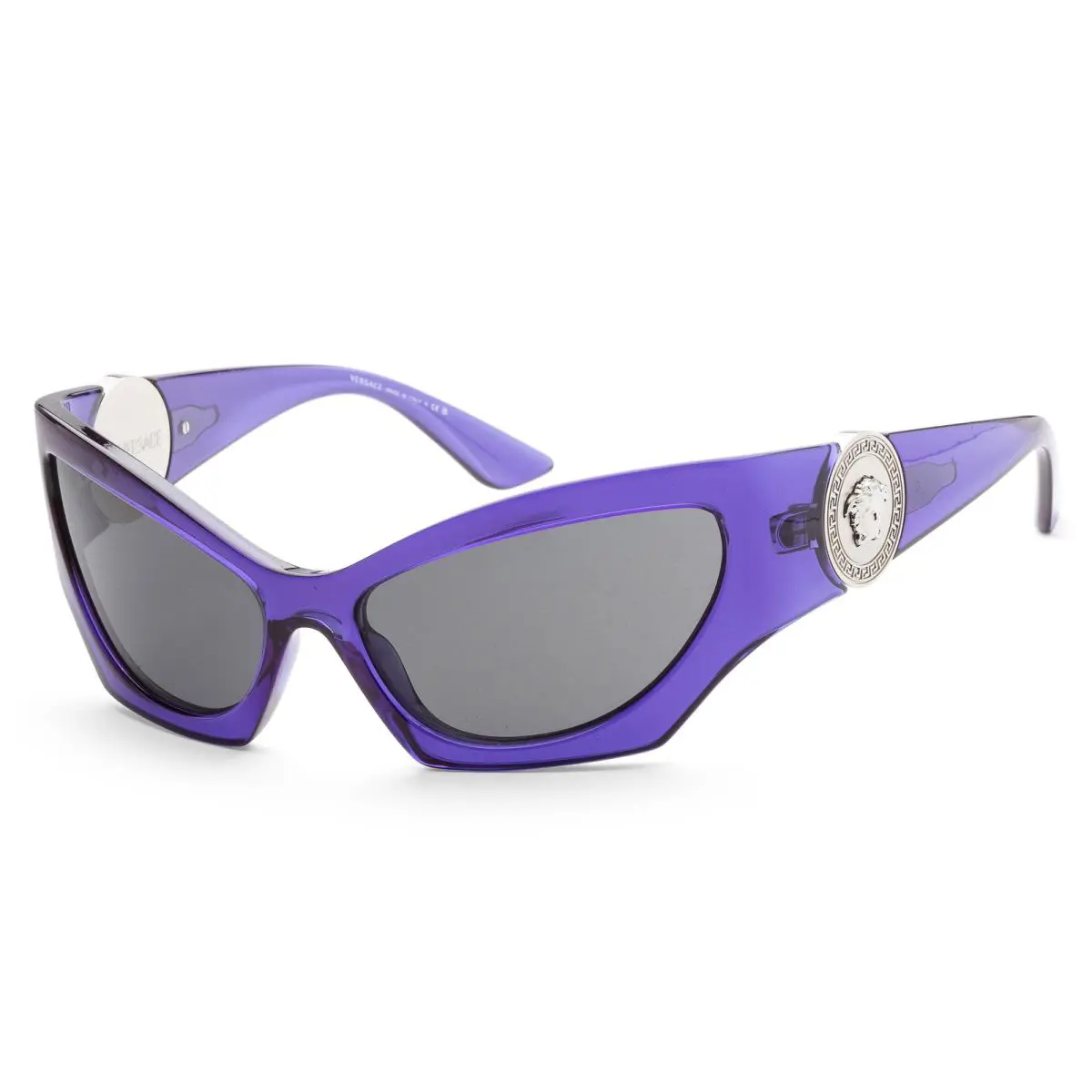 Versace Women`s Fashion VE4450-541987-60 60mm Transparent Violet Sunglasses