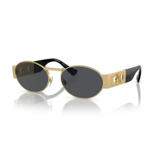 Versace VE2264 100287 Dark Grey/ Matte Gold Oval Men`s Sunglasses