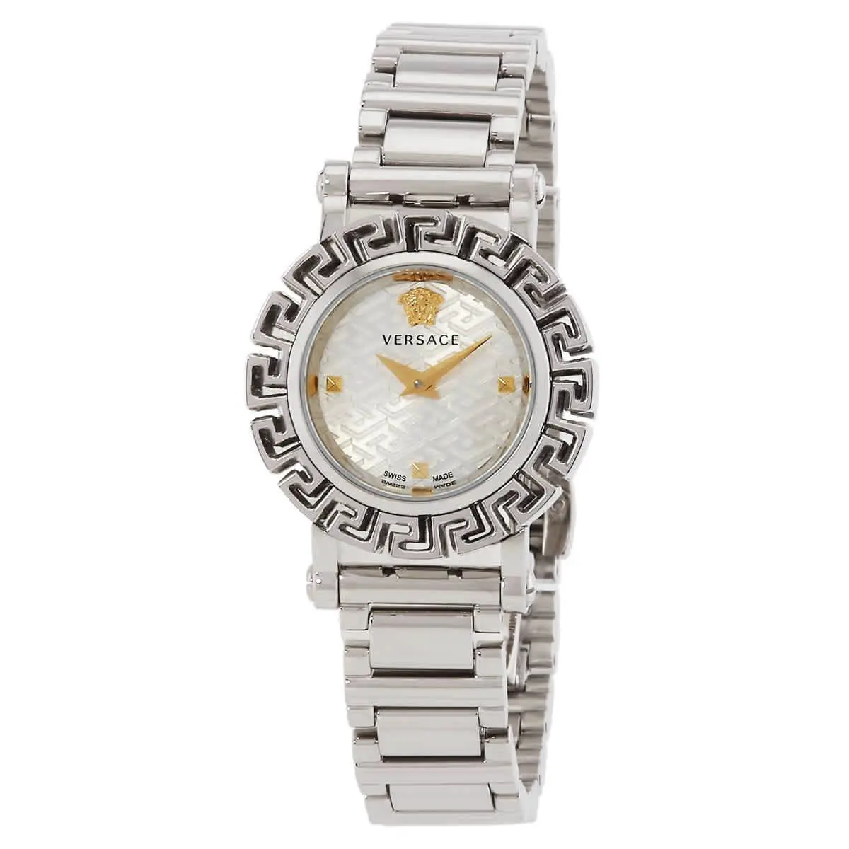 Greca Glam Quartz Silver Dial Ladies Watch VE2Q00322 by Versace