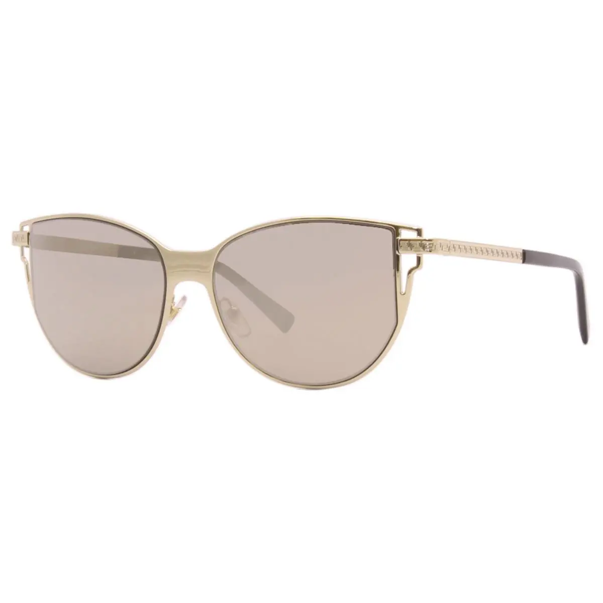 Versace 2211 1252/5A Sunglasses Women`s Pale Gold/light Brown-gold Mirror Lenses