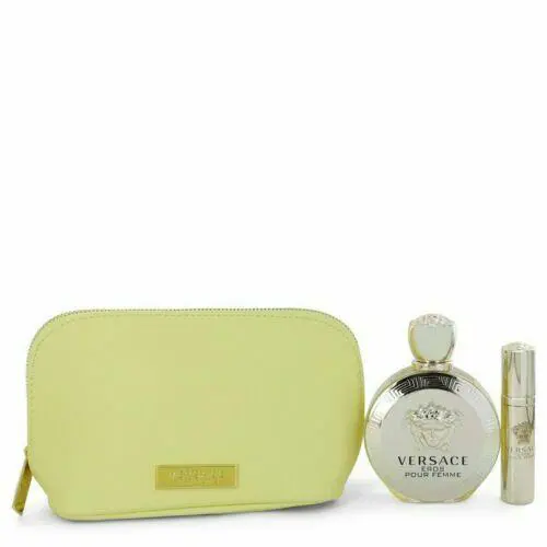 Versace Eros Pour Femme Gift Set Yellow Pouch For Women by Versace