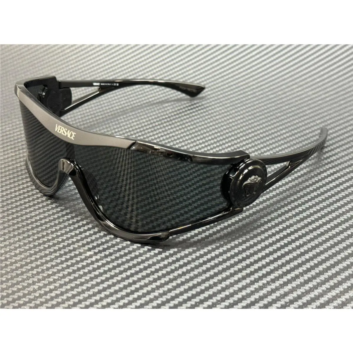 Versace VE4475 536087 Black Dark Grey Unisex 60 mm Sunglasses