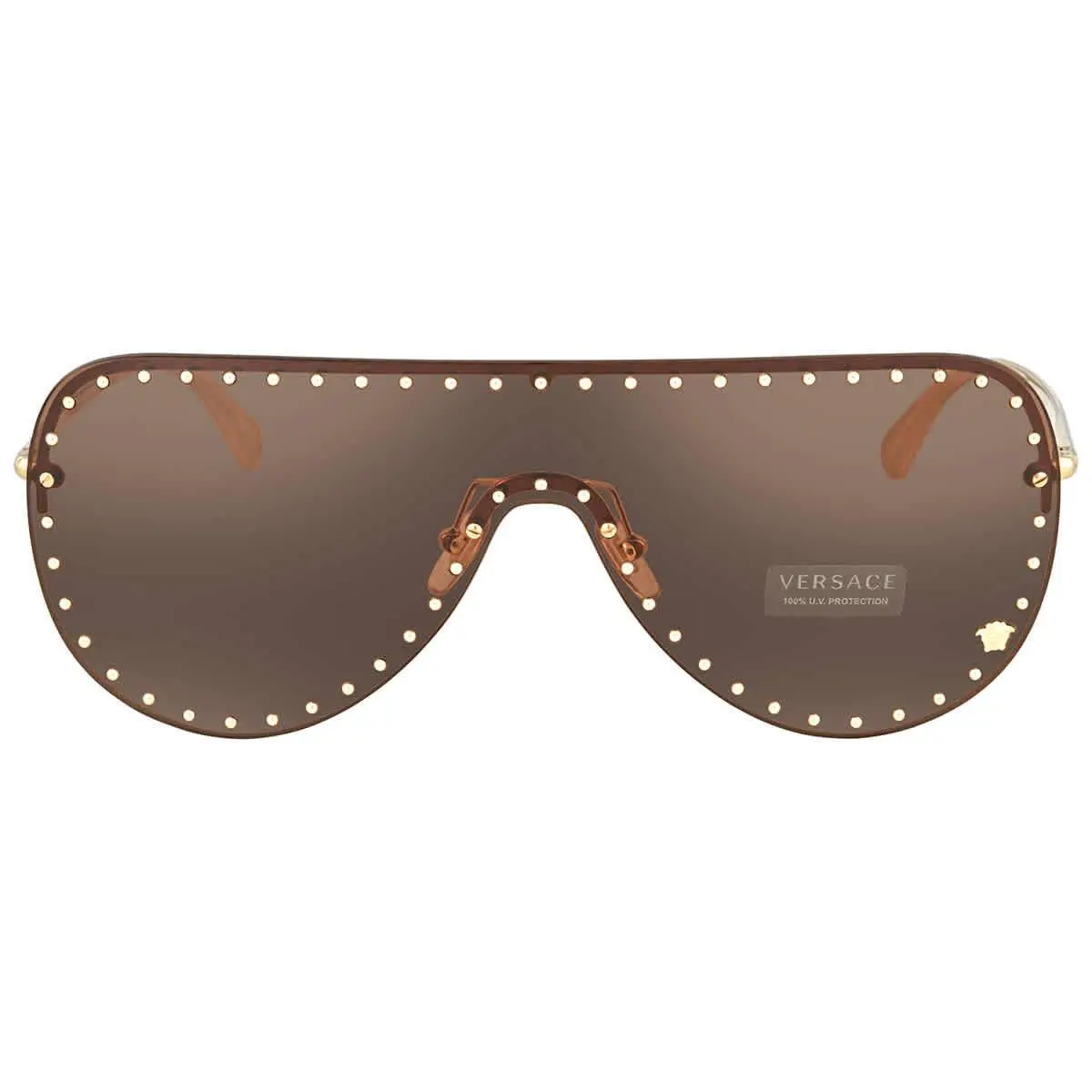 Dark Brown Shield Ladies Sunglasses VE2230B 125273 45 VE2230B 125273 45 by Versace
