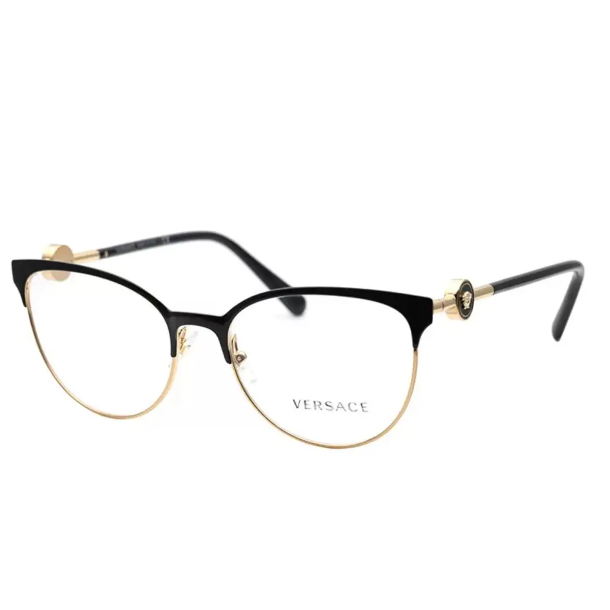 Versace Eyeglasses Mod. 1271 1433 54-18 140 Black Gold Frames Medusa Logos