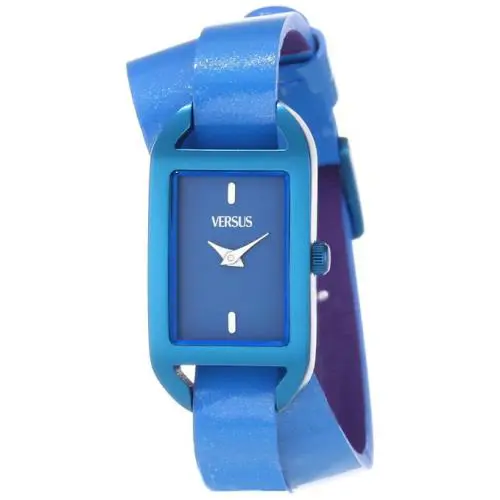 Versus by Versace Women`s SGQ030013 Ibiza Royal Blue Aluminum Case Leather Watch