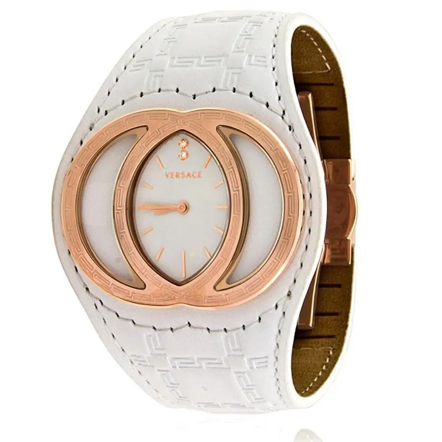 Versace Eclissi White Leather Gianni 84Q White Band Ladies Watch V-13 84q80SD001