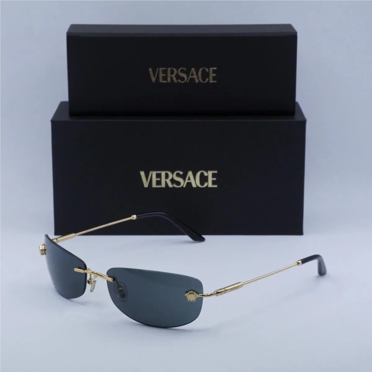 VE2279 100287 Gold/dark Grey 60-18-135 Sunglasses by Versace