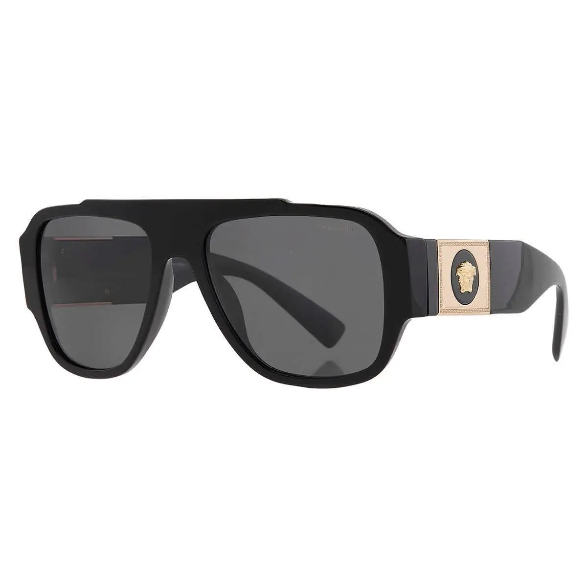 Versace Polarized Grey Navigator Men`s Sunglasses VE4436U GB1/81 57
