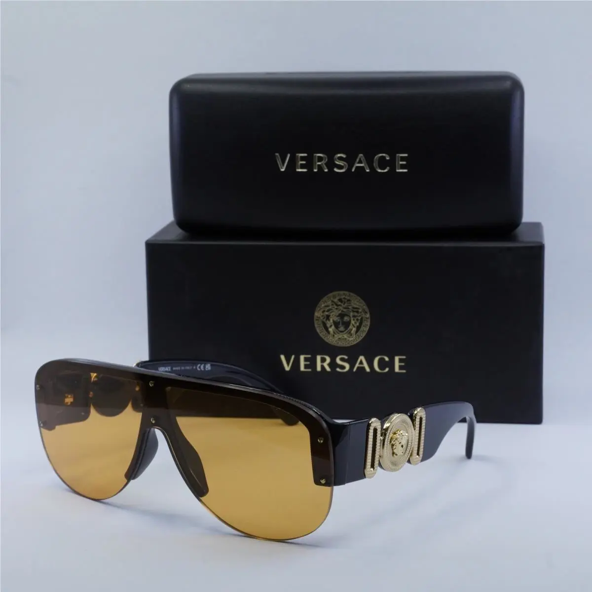 Versace VE4391 GB1/7 Black/orange 48-148-140 Sunglasses
