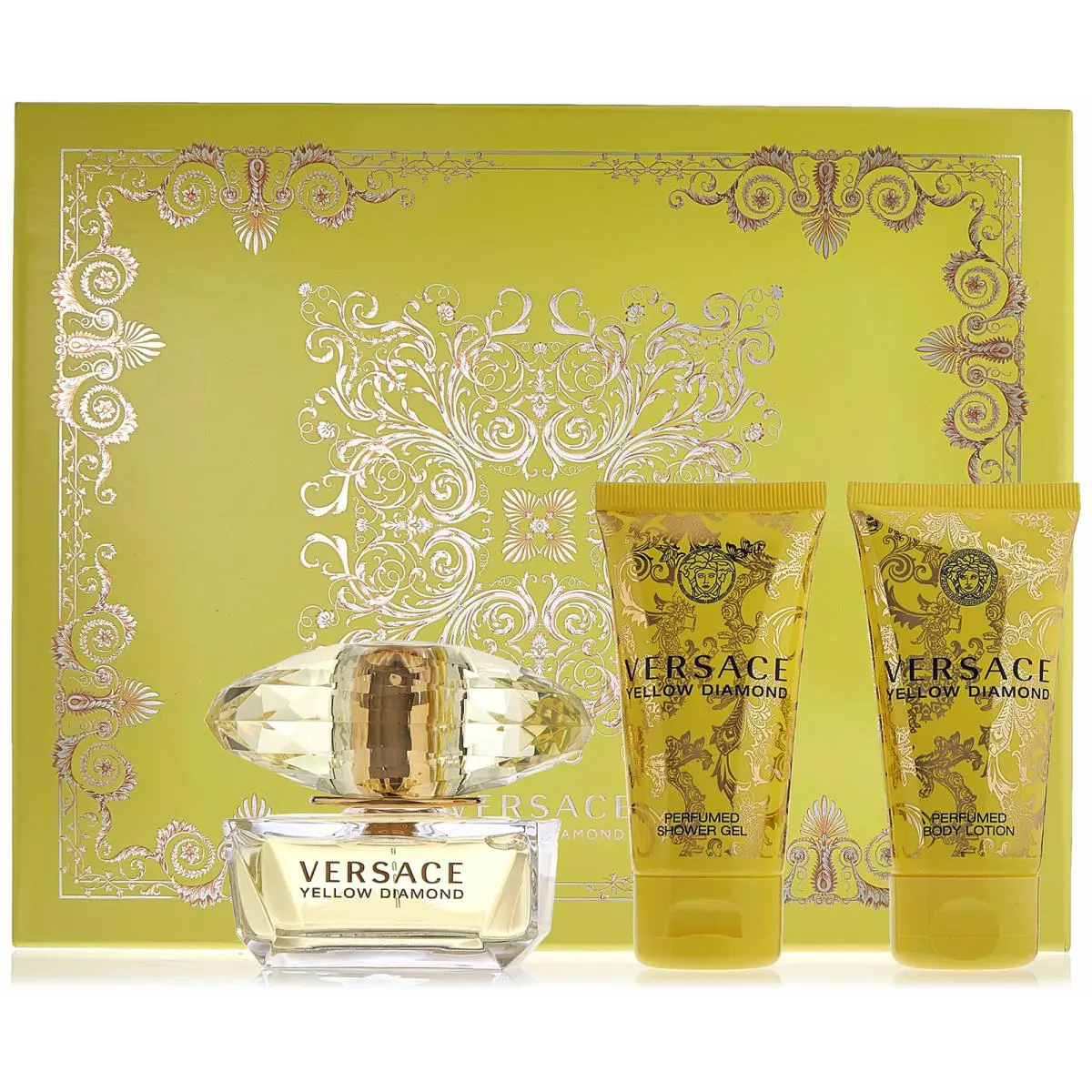 Versace Yellow Diamond 3 Pcs Set 1.7 Edt+ 1.7 Body Lotion + 1.7 Shower Gel