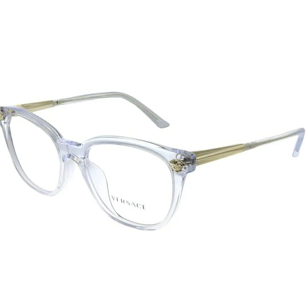 Versace VE 3242A 148 Crystal Transparent 54 mm Demo Lens Eyeglasses